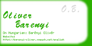 oliver barenyi business card